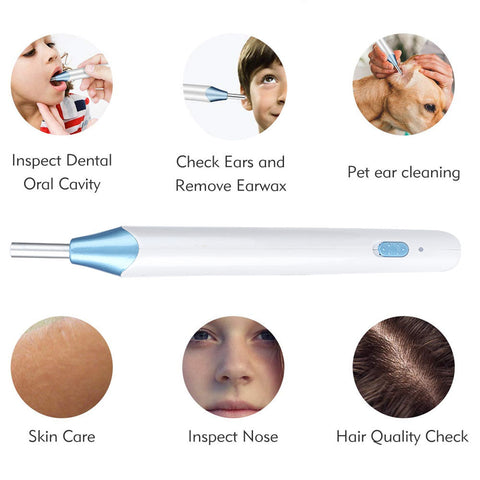 Wireless Ear Otoscope - Wi-Fi Endoscope - 6LEDs High Definition - Wax Remover Tools in Pakistan