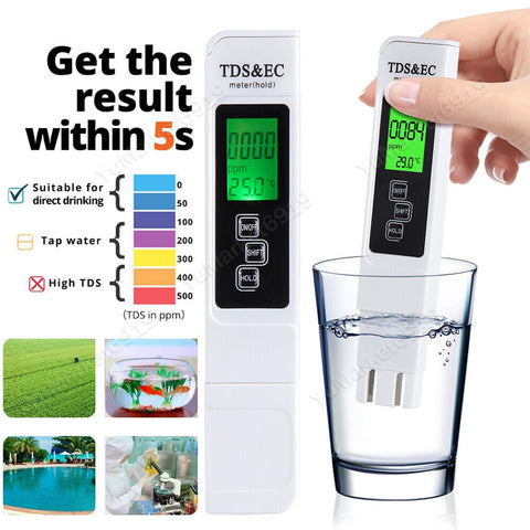 Water Quality Tester TDS Meter - Digital Water Purity Monitor for Drinking Water